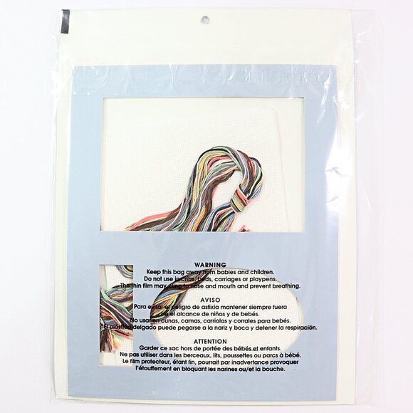 Candamar Designs Baby Birth Announcement Counted Cross Stitch Kit Blue with Mat - Picture 5 of 5